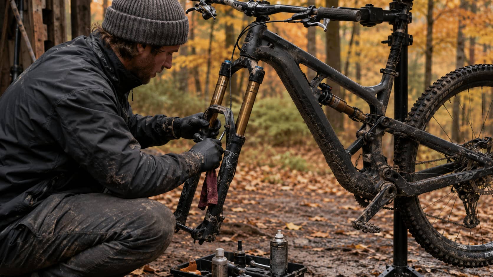 Jesenski servis MTB vzmetenja: kaj lahko preverite doma
